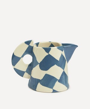 Henry Holland Studio - Blue and White Small Checkerboard Milk Jug image number 2