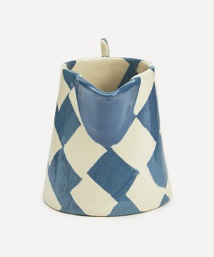 Henry Holland Studio - Blue and White Small Checkerboard Milk Jug image number 3
