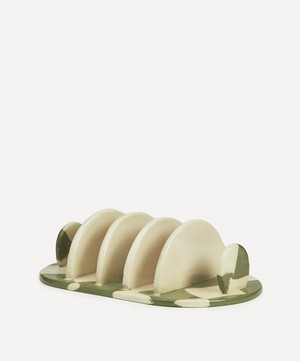 Henry Holland Studio - Green and White Checkerboard Toast Rack image number 0