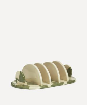 Henry Holland Studio - Green and White Checkerboard Toast Rack image number 1