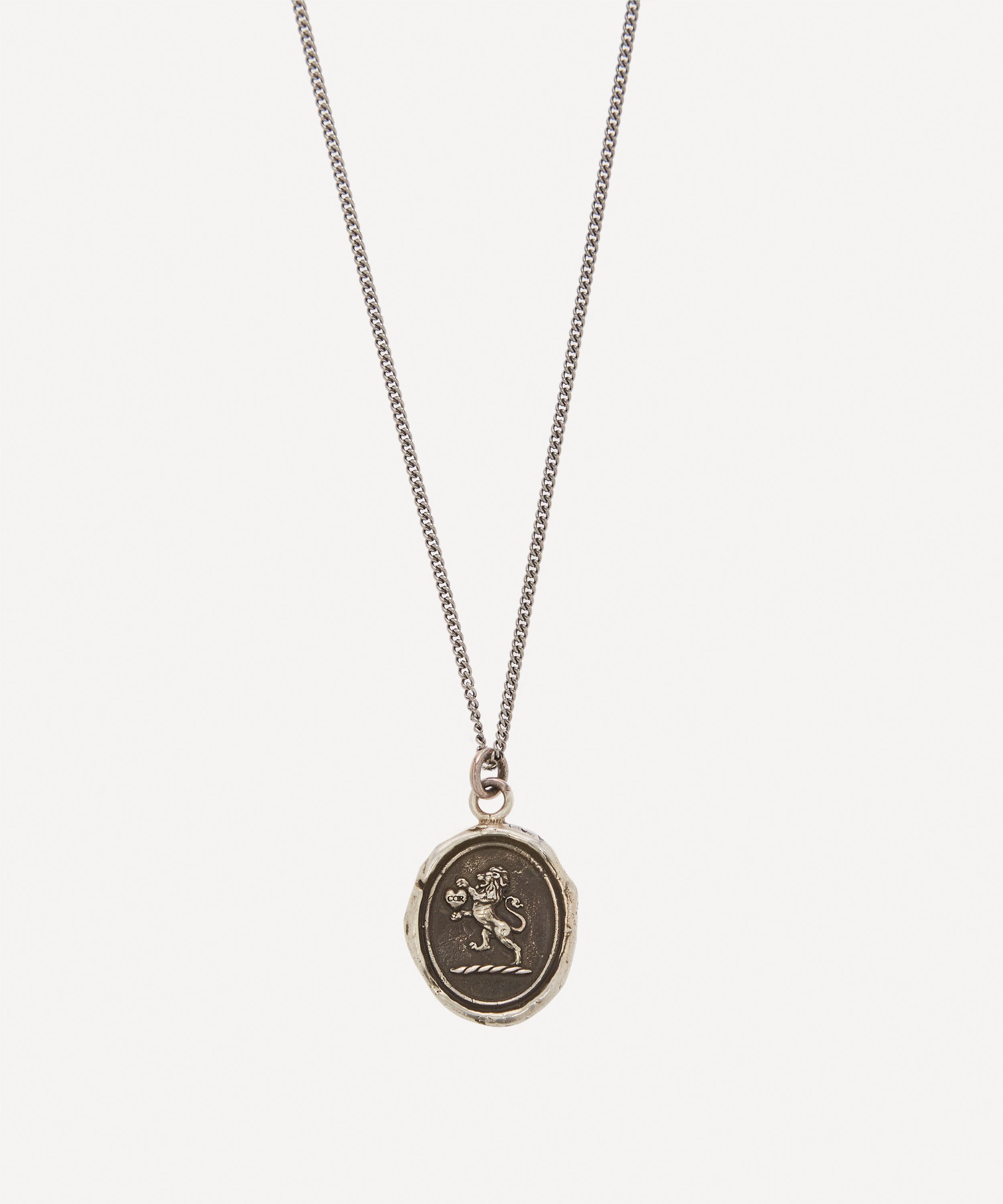 Pyrrha - Sterling Silver Lionhearted Pendant Necklace image number 0