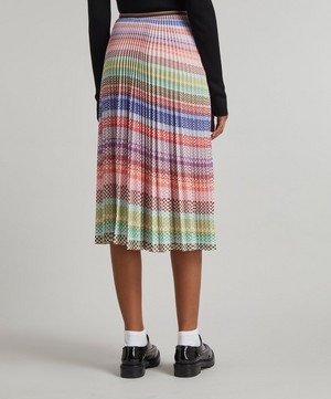 Paul Smith - Screen Check Plaeted Midi-Skirt image number 3