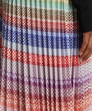 Paul Smith - Screen Check Plaeted Midi-Skirt image number 4