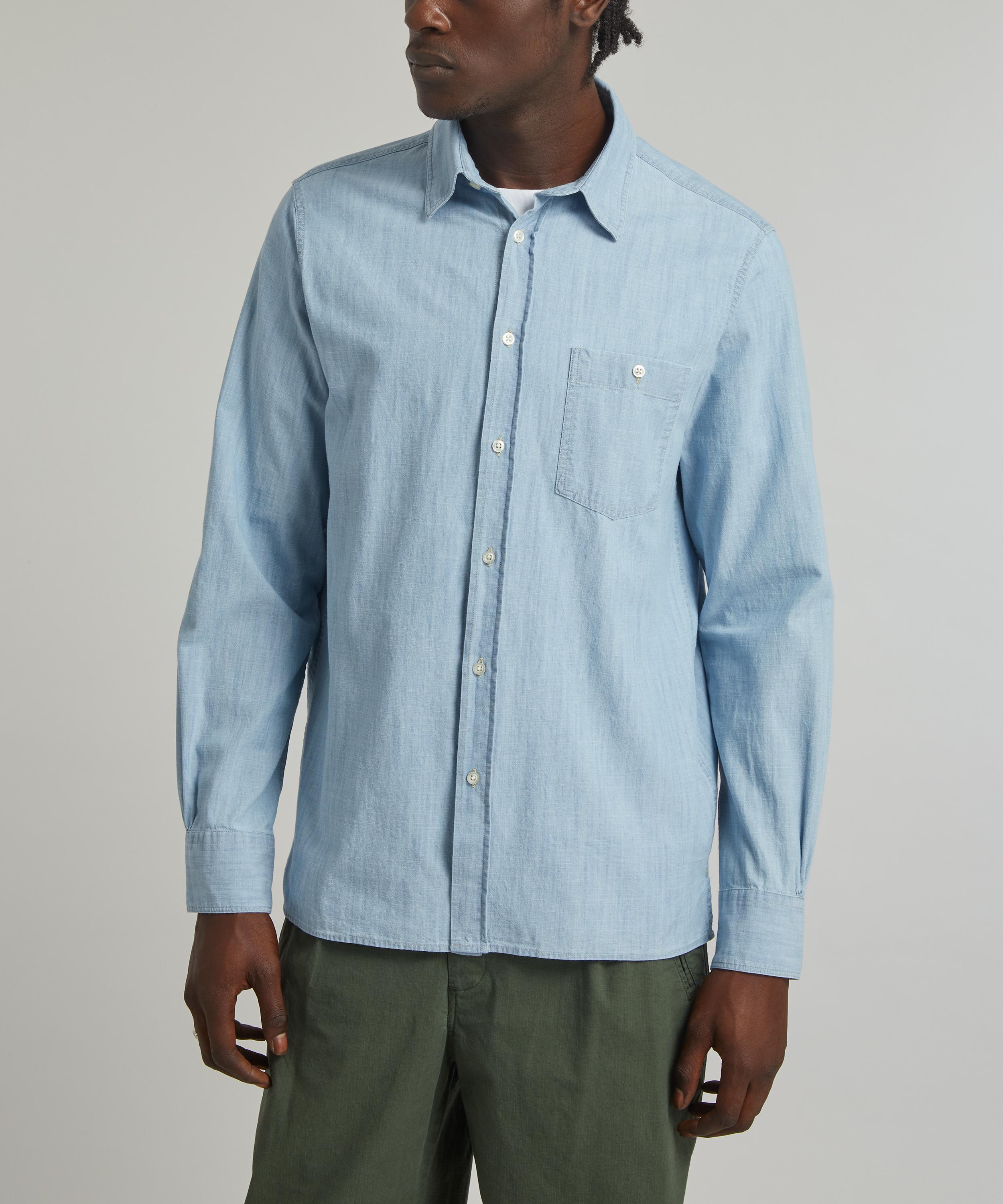 Officine Générale -  Alex Cotton Chambray Shirt image number 2