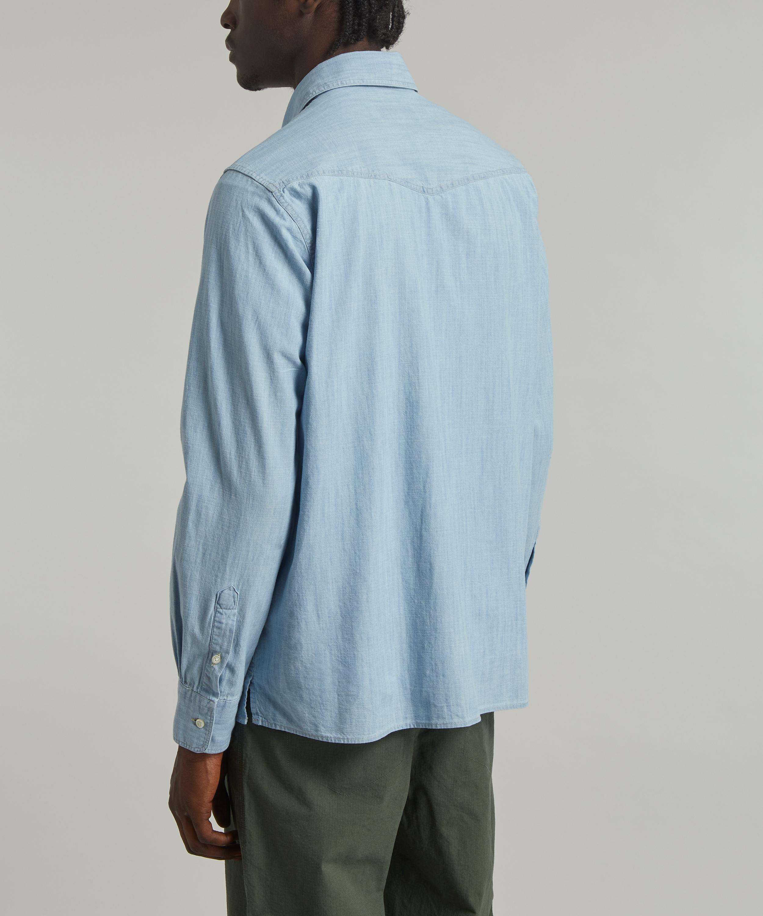 Officine Générale -  Alex Cotton Chambray Shirt image number 3
