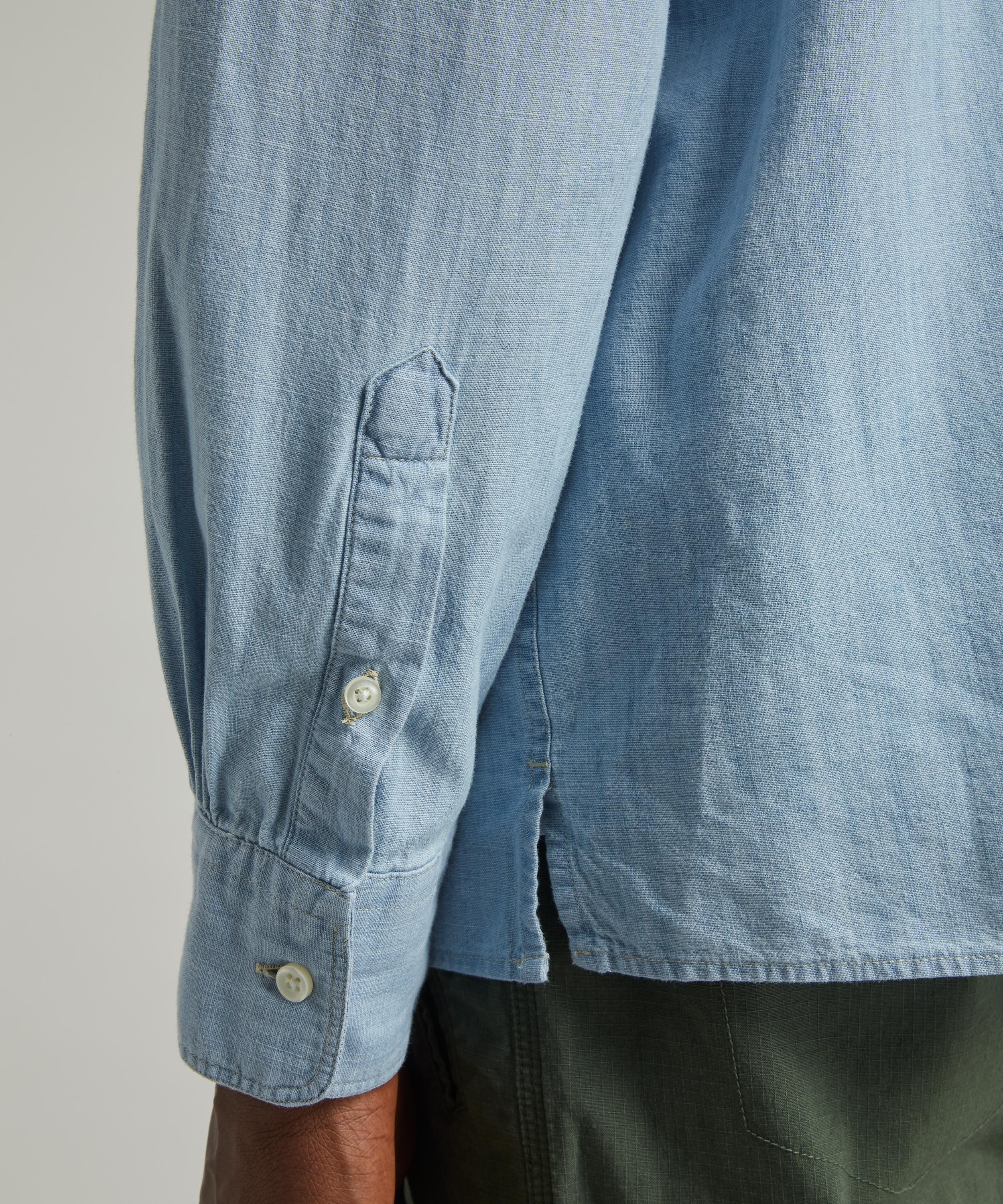 Officine Générale -  Alex Cotton Chambray Shirt image number 4