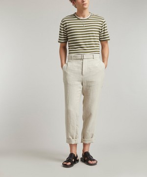 Officine Générale - Striped Short-Sleeve T-Shirt image number 1