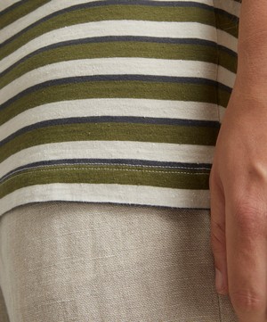 Officine Générale - Striped Short-Sleeve T-Shirt image number 4