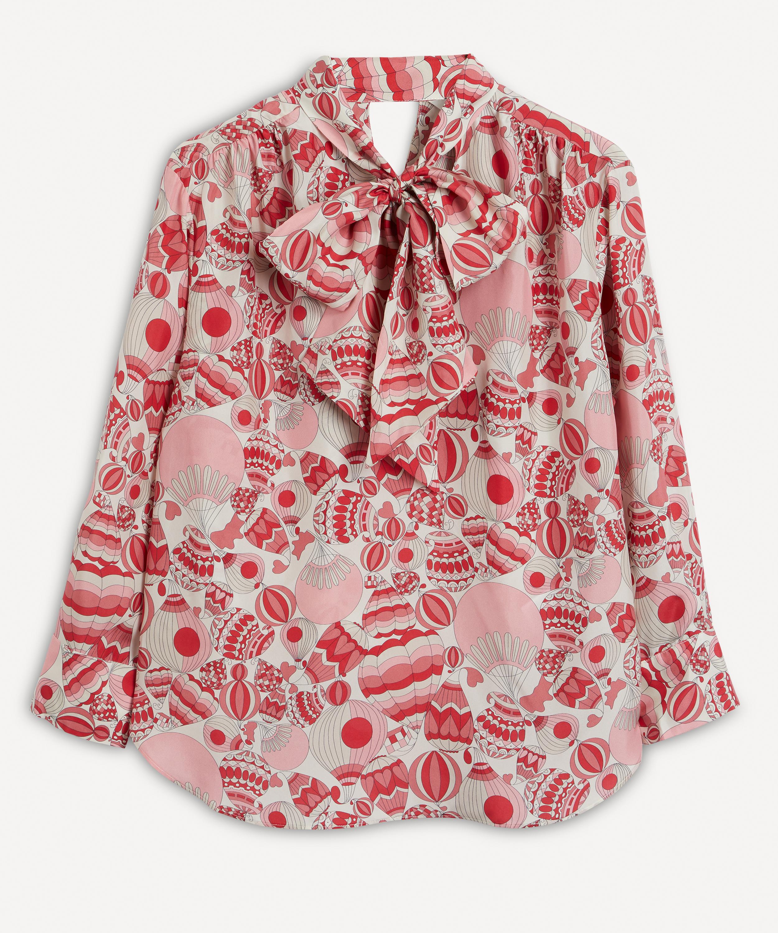 GANT - Liberty Printed Silk Bow Blouse image number 0
