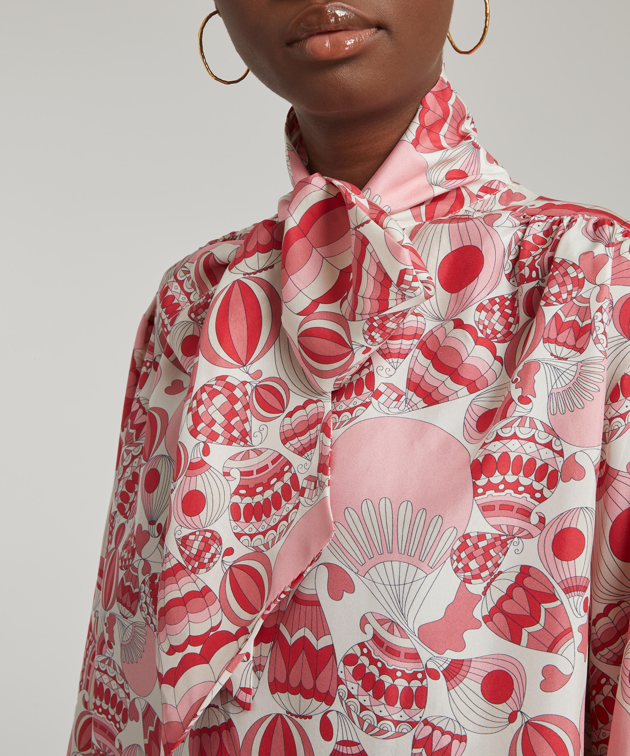 GANT - Liberty Printed Silk Bow Blouse image number 4