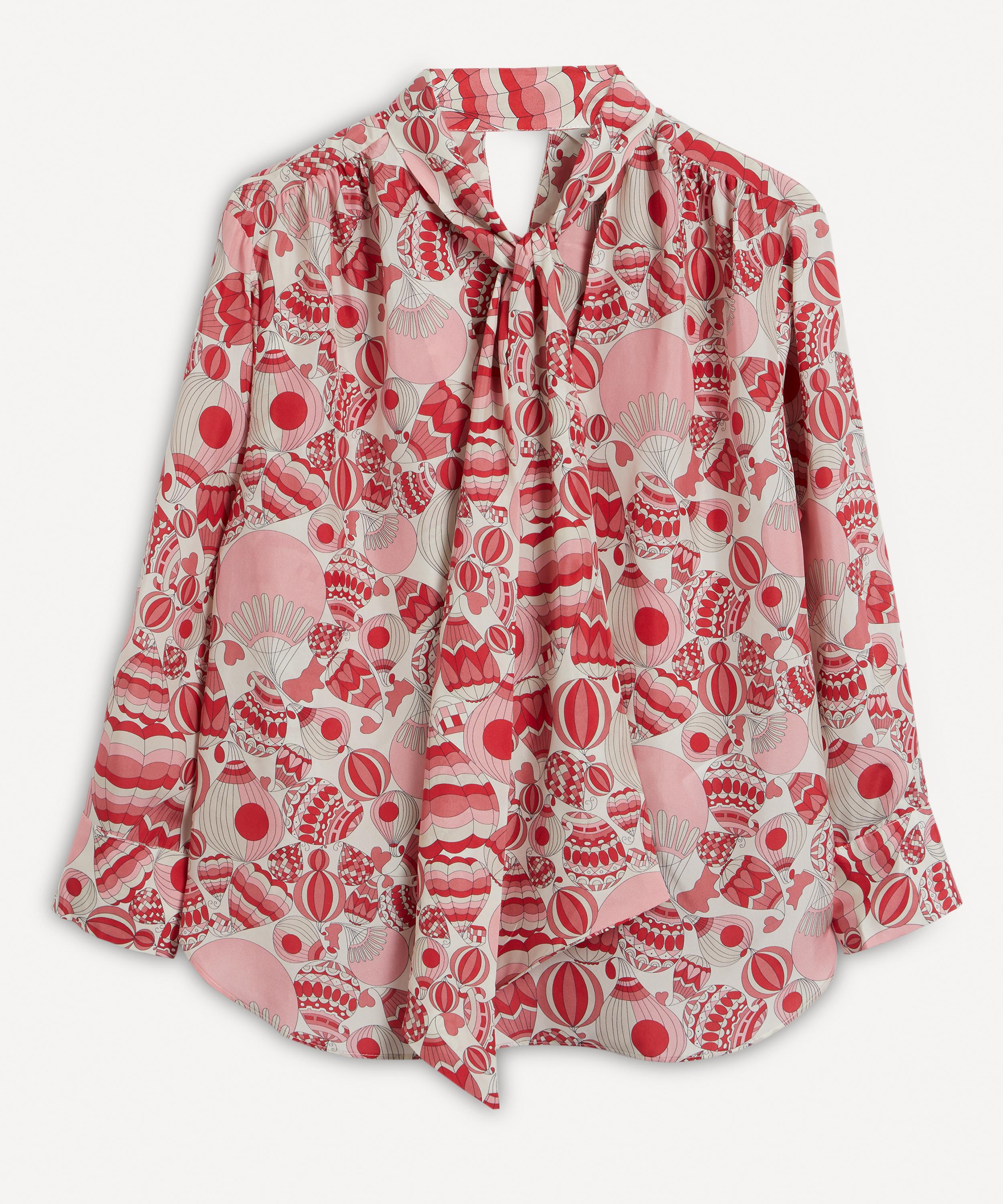 GANT - Liberty Printed Silk Bow Blouse image number 5