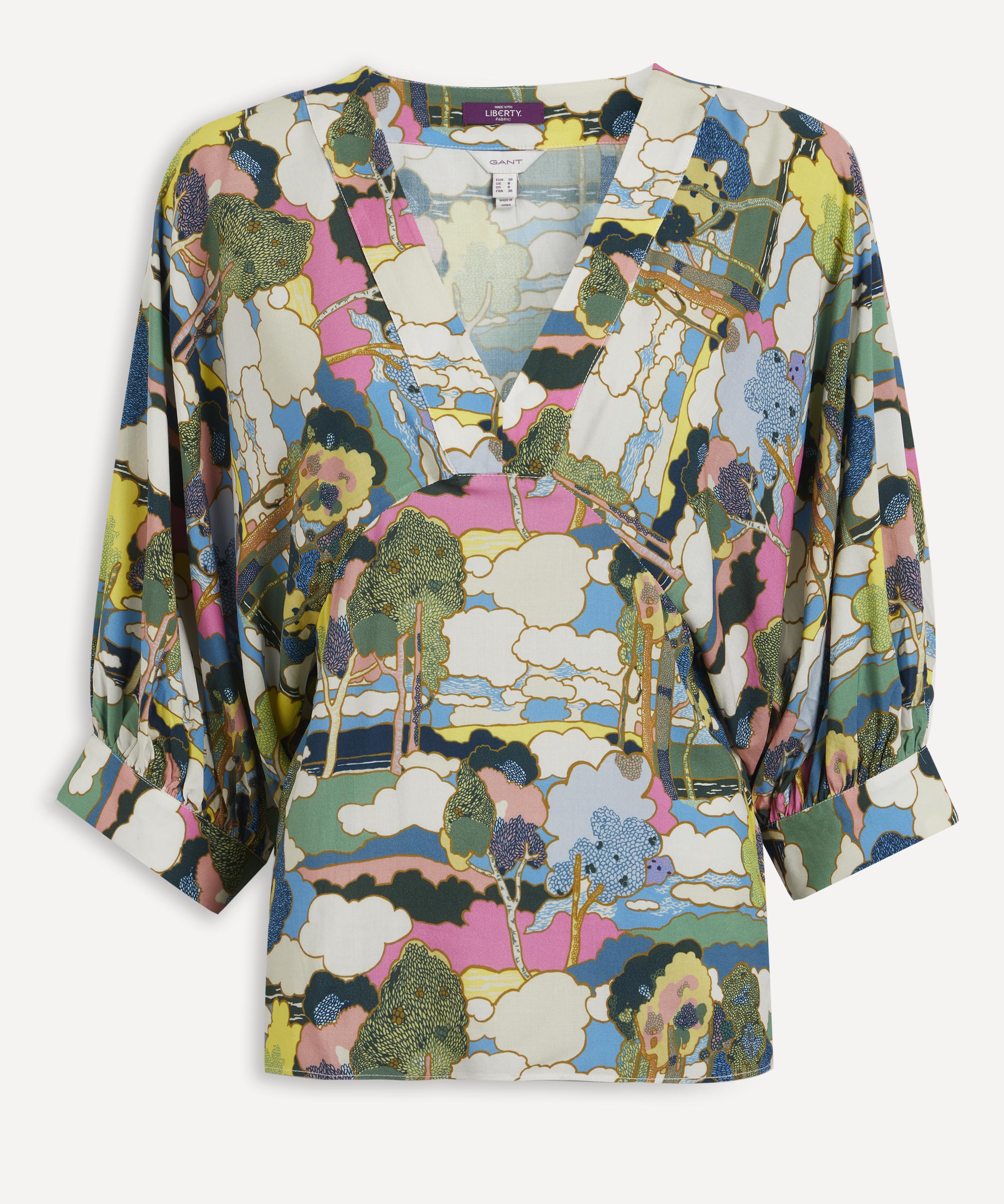 GANT - Liberty Printed V-Neck Blouse image number 0