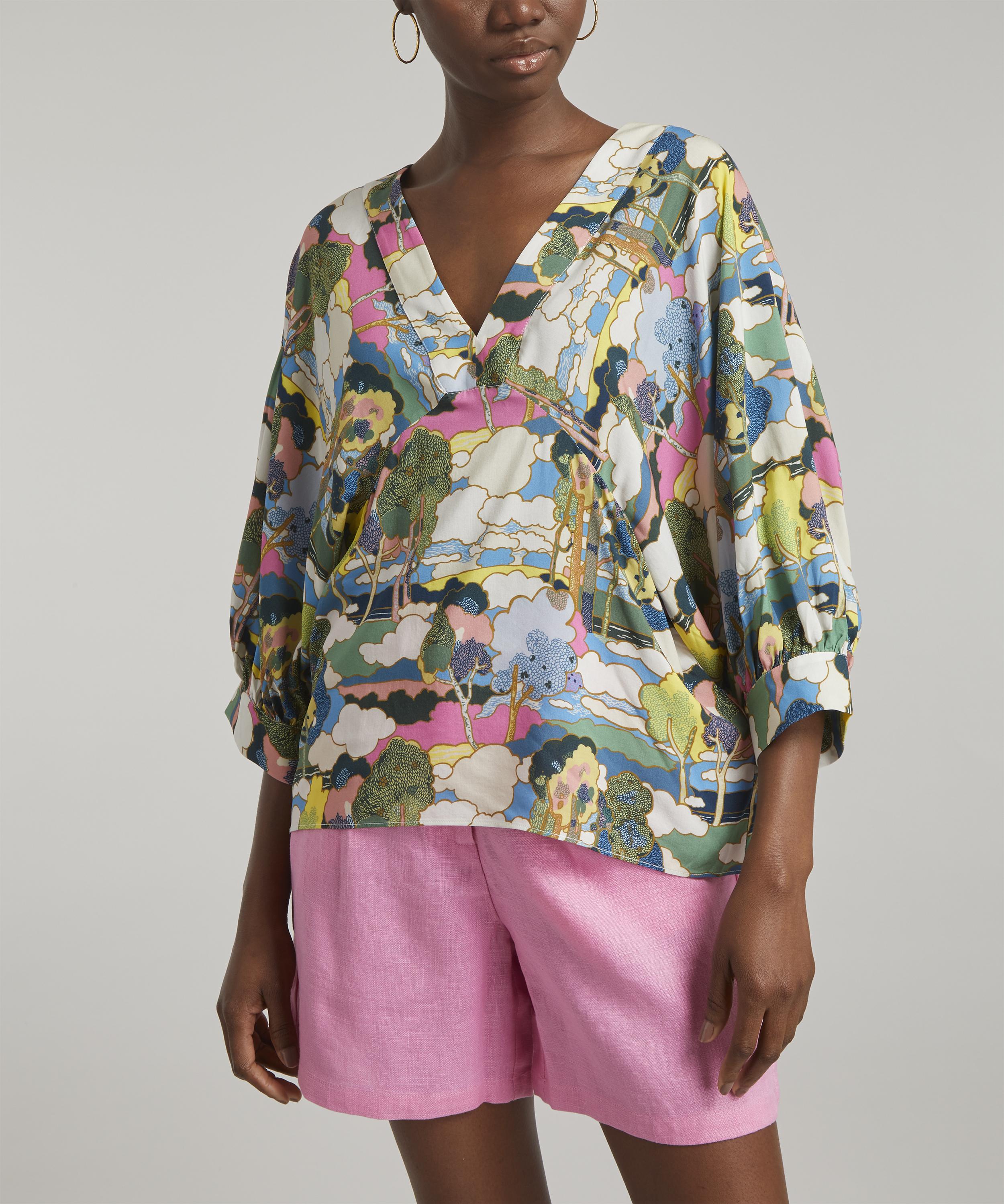 GANT - Liberty Printed V-Neck Blouse image number 2
