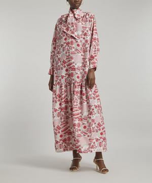 GANT - Liberty Printed Silk Bow Maxi-Dress image number 2