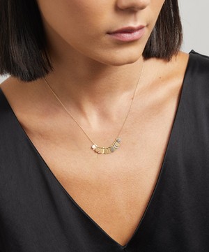 Sia Taylor - 18ct-24ct Gold Tiny Songbird Arc Necklace image number 1