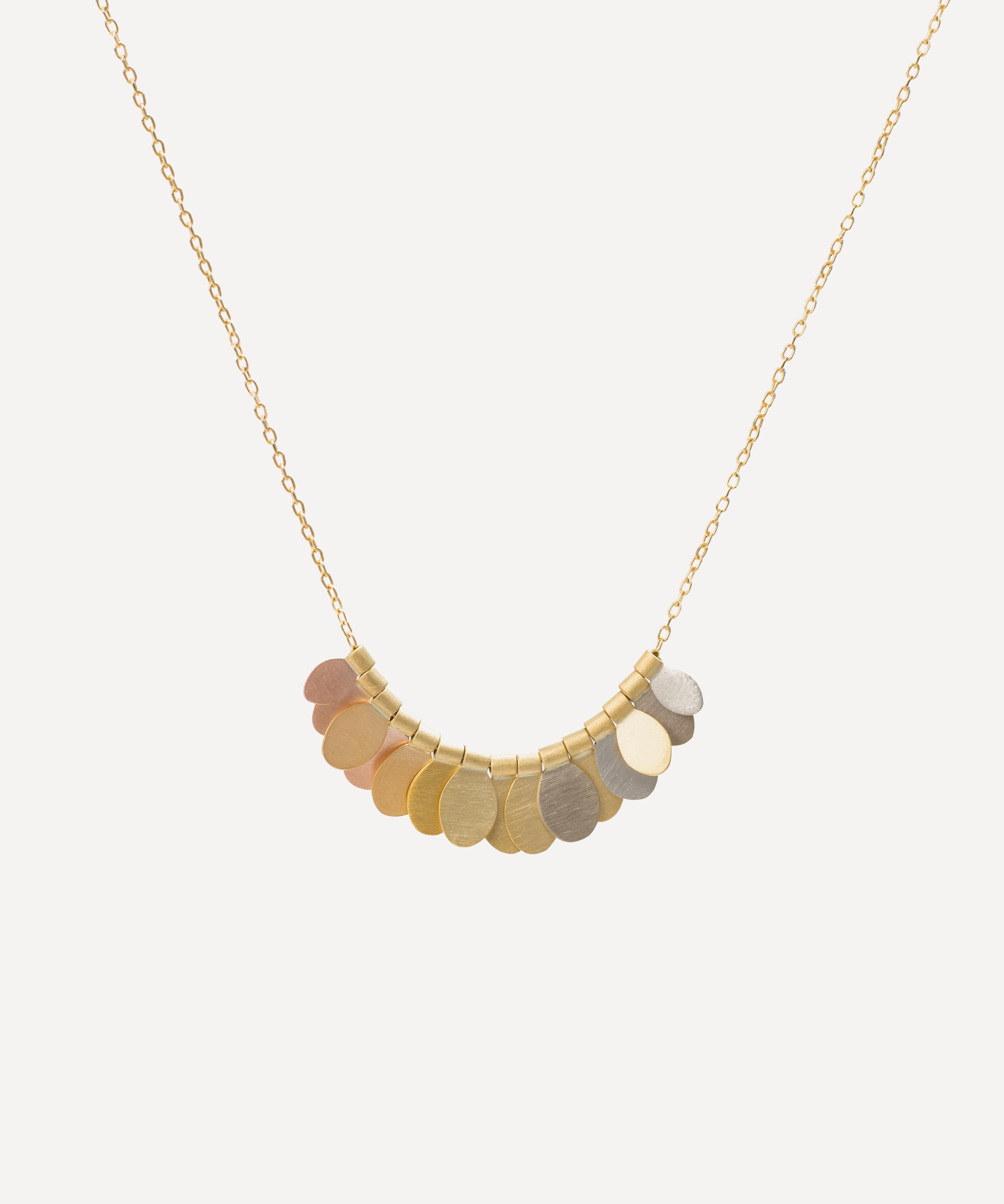 Sia Taylor - 18ct-24ct Gold Tiny Songbird Arc Necklace