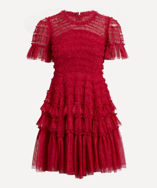 Needle & Thread - Valentine Ruffle Mini-Dress
