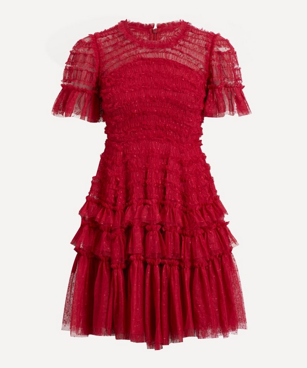 Needle & Thread - Valentine Ruffle Mini-Dress image number null