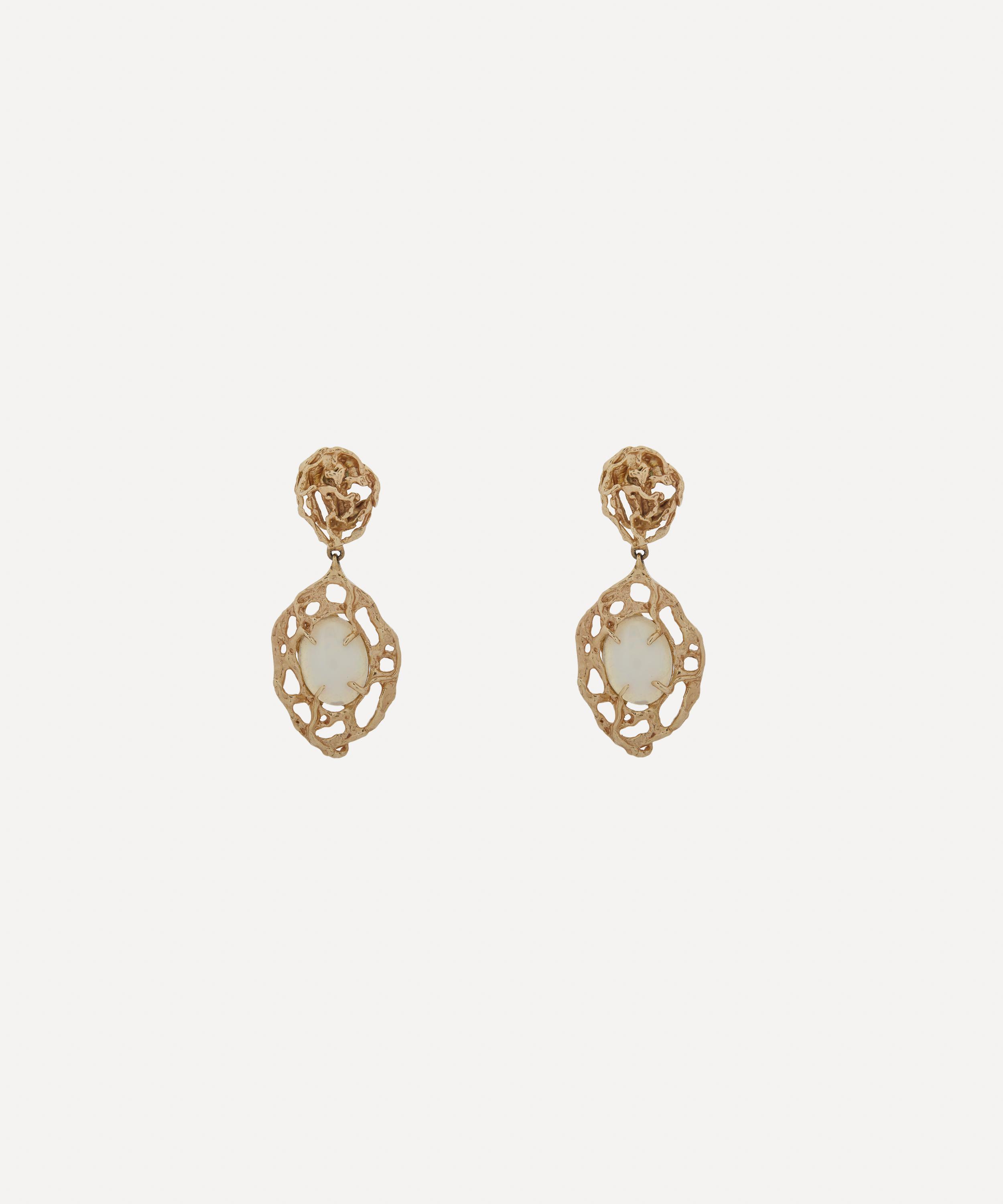 Kojis - 14ct Gold Vintage Opal Earrings image number 0