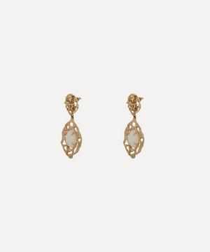 Kojis - 14ct Gold Vintage Opal Earrings image number 2