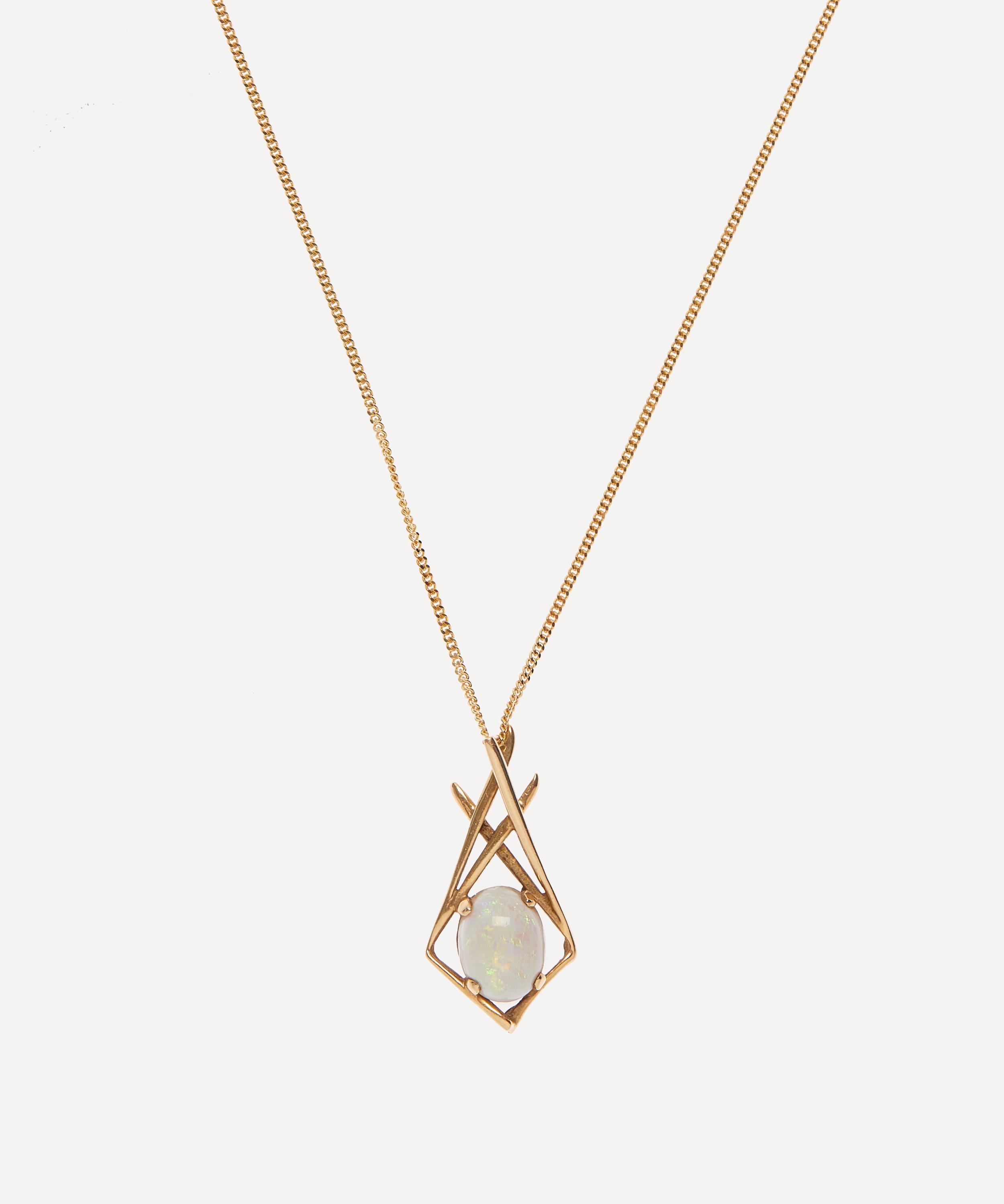 Kojis 18ct Gold Vintage Opal Pendant Necklace | Liberty