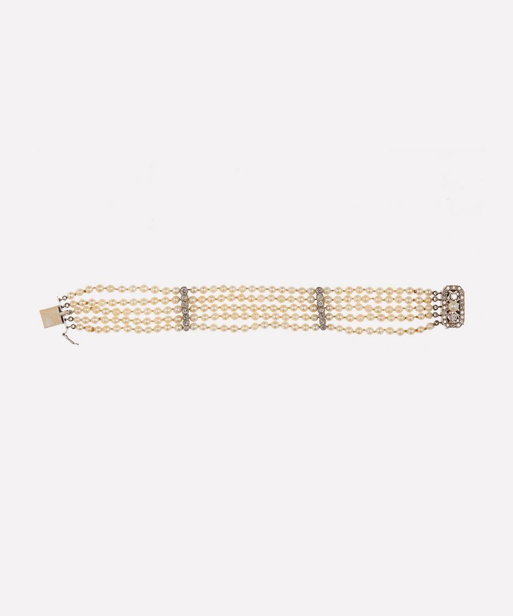Kojis - 14ct White Gold Art Deco Pearl Bracelet