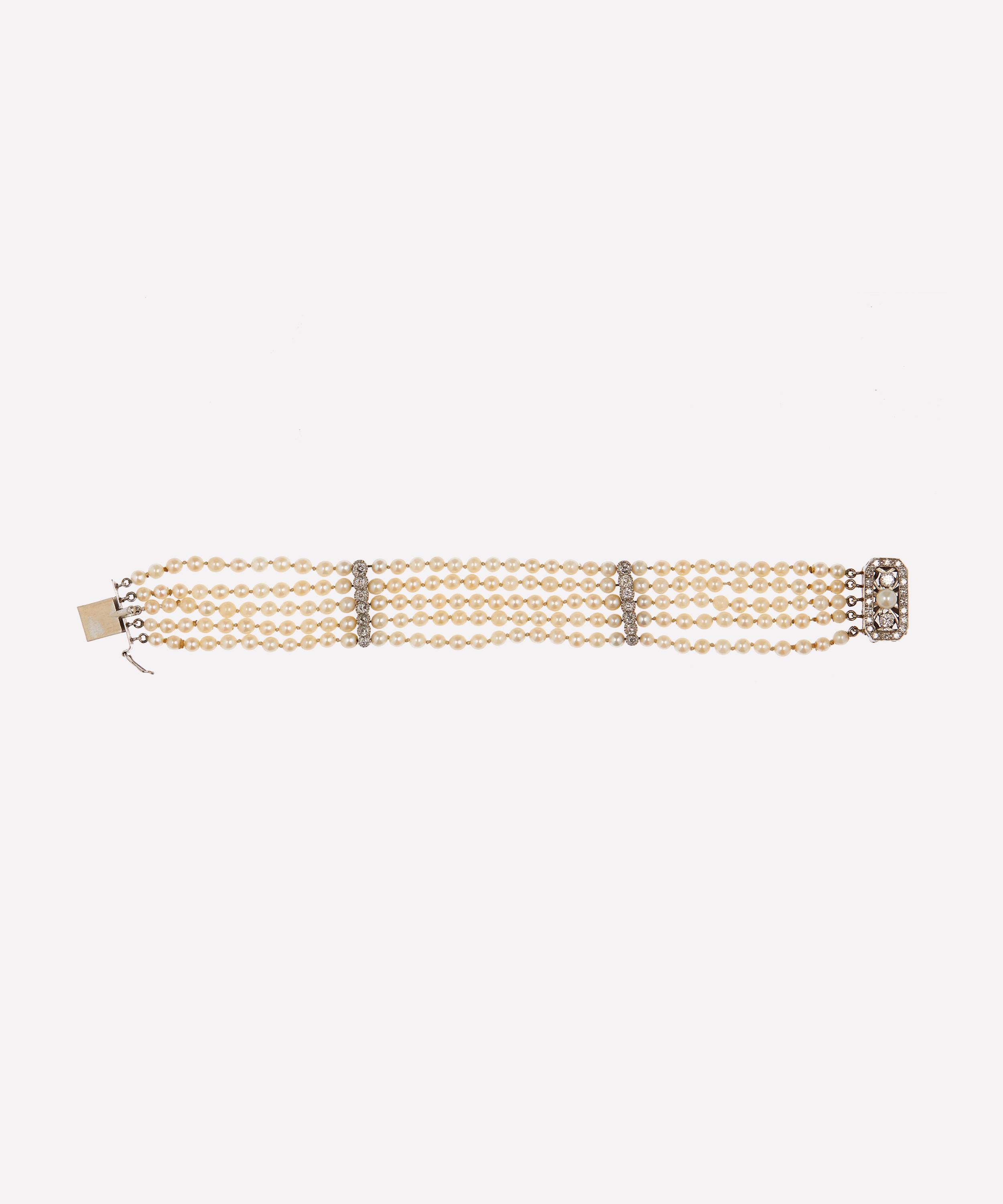 Kojis - 14ct White Gold Art Deco Pearl Bracelet image number 0