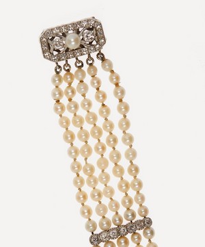 Kojis - 14ct White Gold Art Deco Pearl Bracelet image number 3