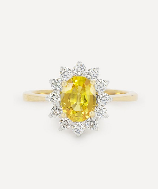 Kojis - 18ct Gold Sapphire and Diamond Cluster Ring image number null