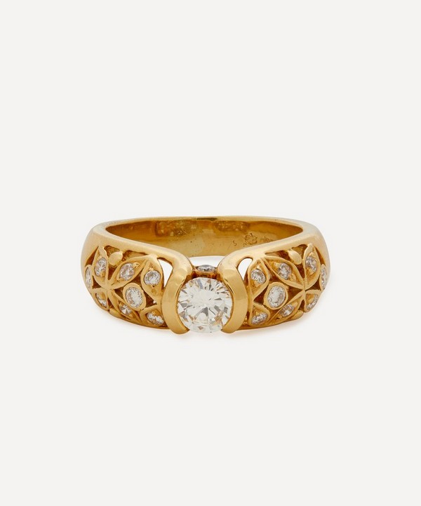 Kojis - 18ct Gold Floral Diamond Ring image number null