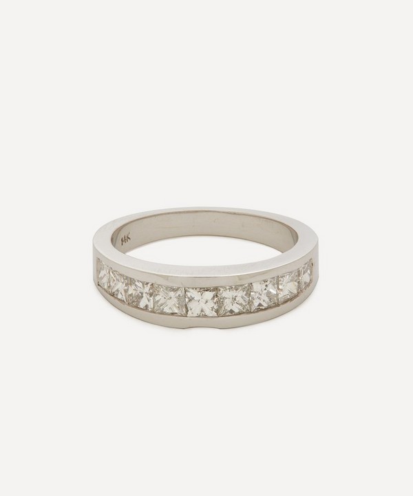 Kojis - 14ct White Gold Princess Cut Diamond Band Ring image number null