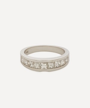 Kojis - 14ct White Gold Princess Cut Diamond Band Ring image number 0