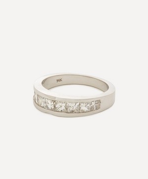 Kojis - 14ct White Gold Princess Cut Diamond Band Ring image number 2