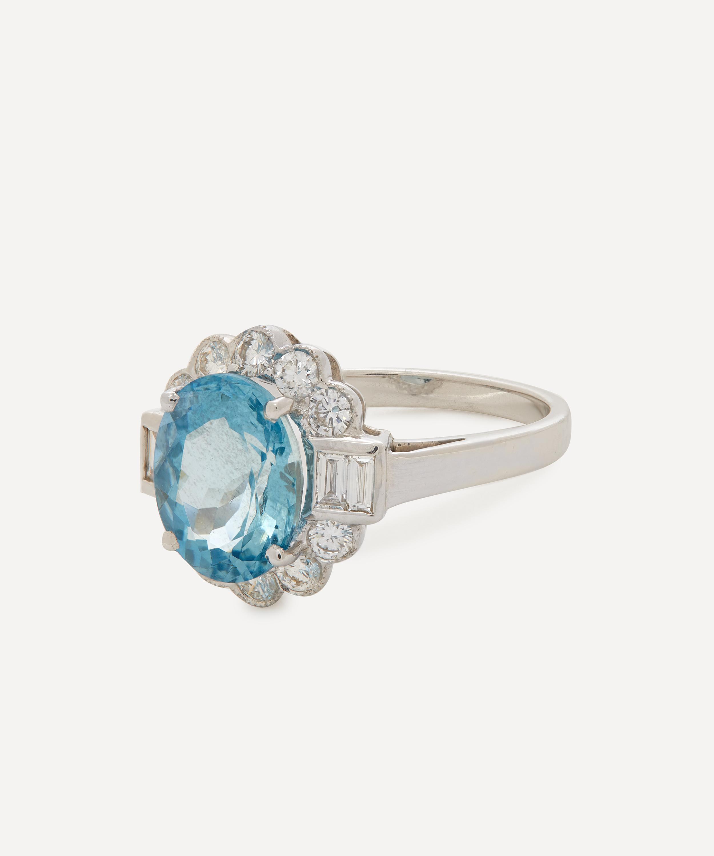 Kojis - 18ct White Gold Aquamarine Cluster Ring image number 2