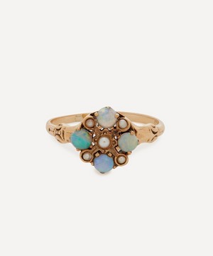 Kojis - 14ct Rose Gold Antique Opal and Pearl Ring image number 0