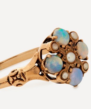 Kojis - 14ct Rose Gold Antique Opal and Pearl Ring image number 3