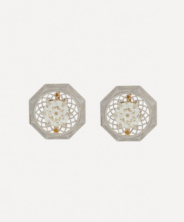 Kojis - 14ct Gold Art Deco Diamond Earrings image number null