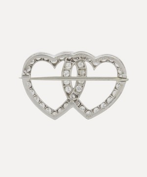 Kojis - Platinum 1940s Diamond Sweetheart Brooch image number 3