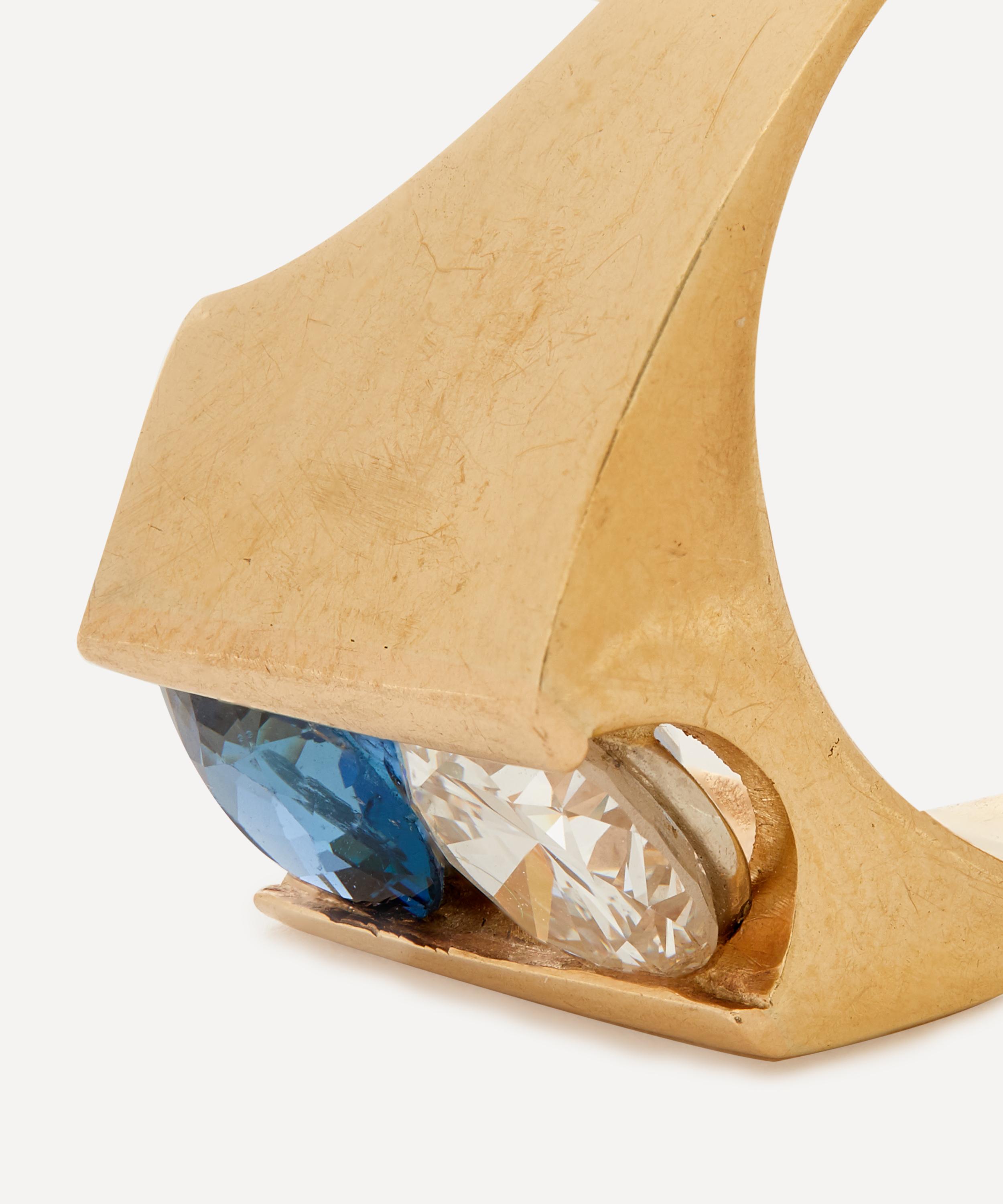 Kojis - 14ct Gold Vintage Sapphire and Diamond Ring image number 3