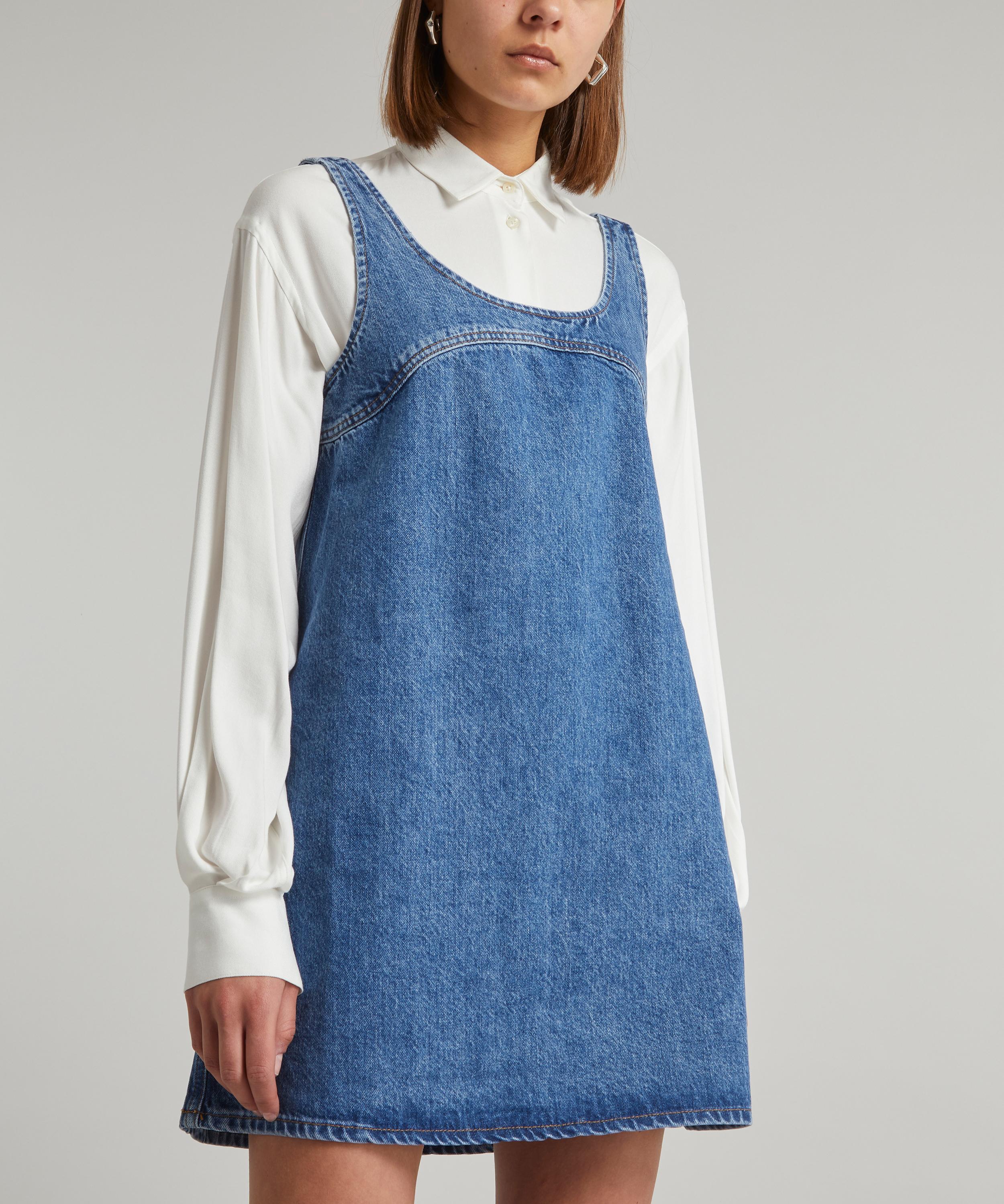 Light Blue Denim Dungaree  Denim dungaree dress, Casual frocks, Western  wear outfits