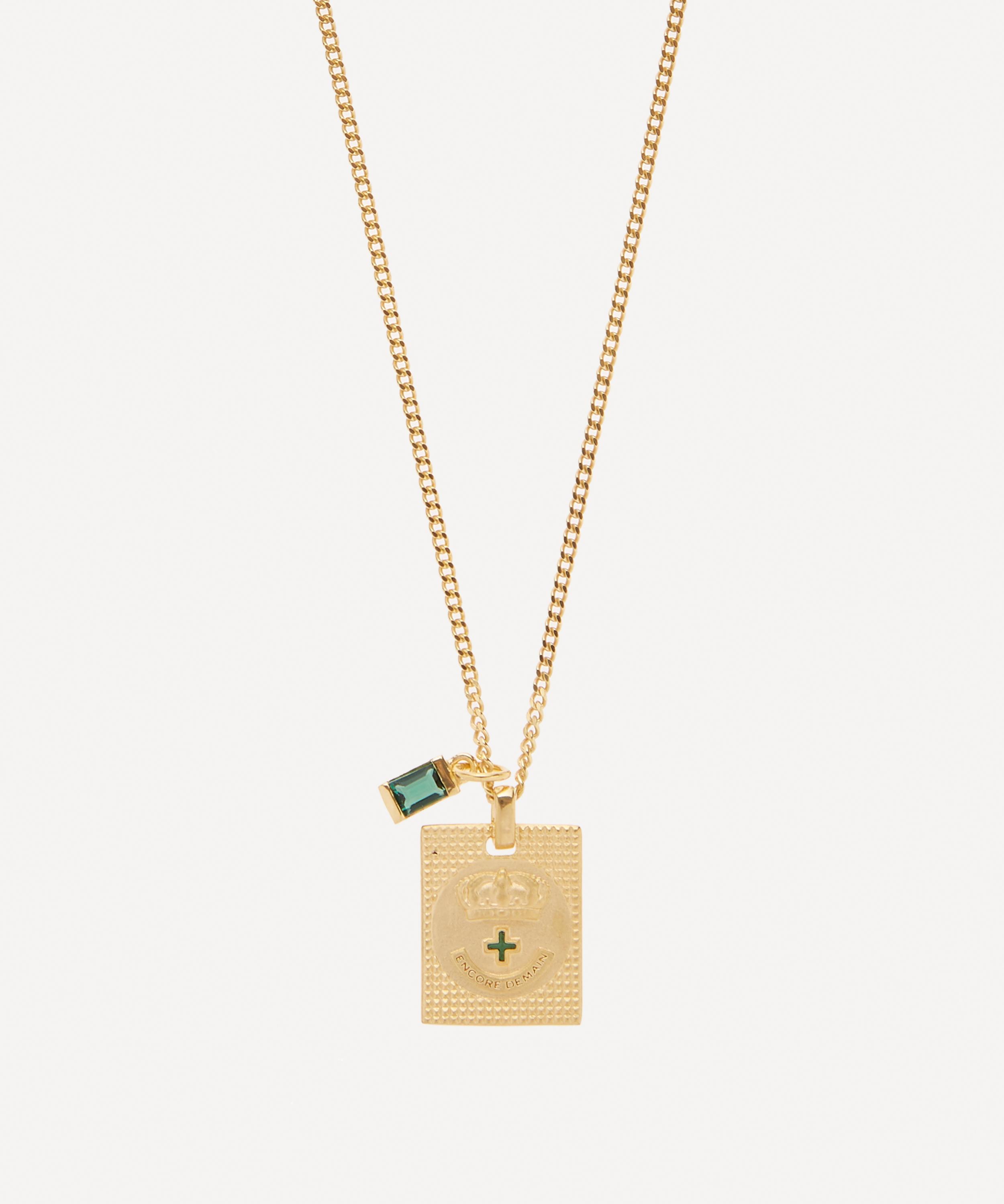 Miansai - 14ct Gold Plated Vermeil Silver Lineage Quartz Pendant Necklace image number 0
