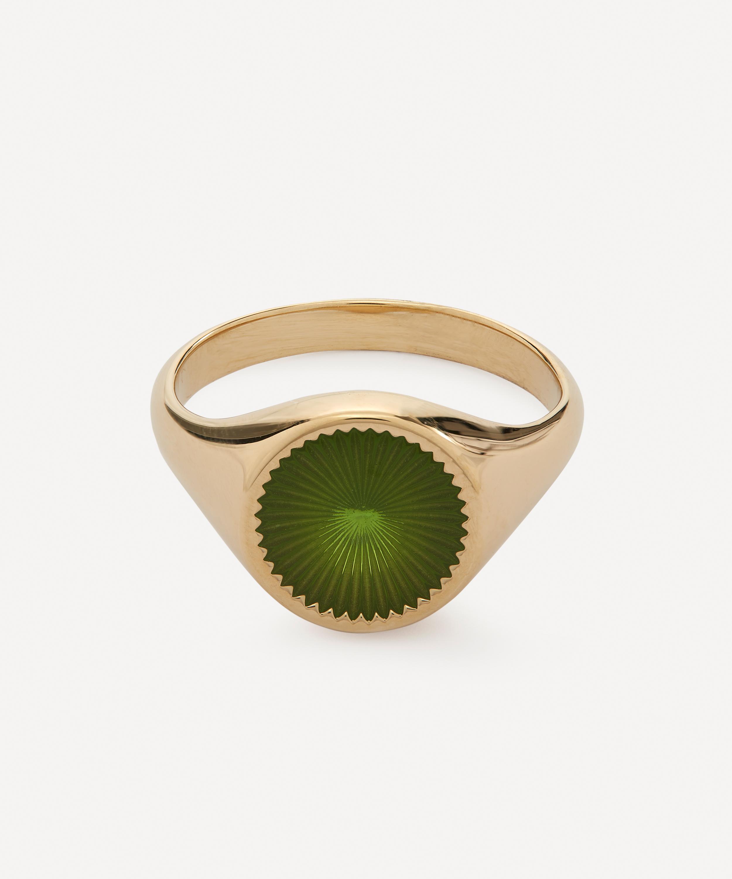 Miansai - 14ct Gold Plated Vermeil Silver Solar Ring image number 0