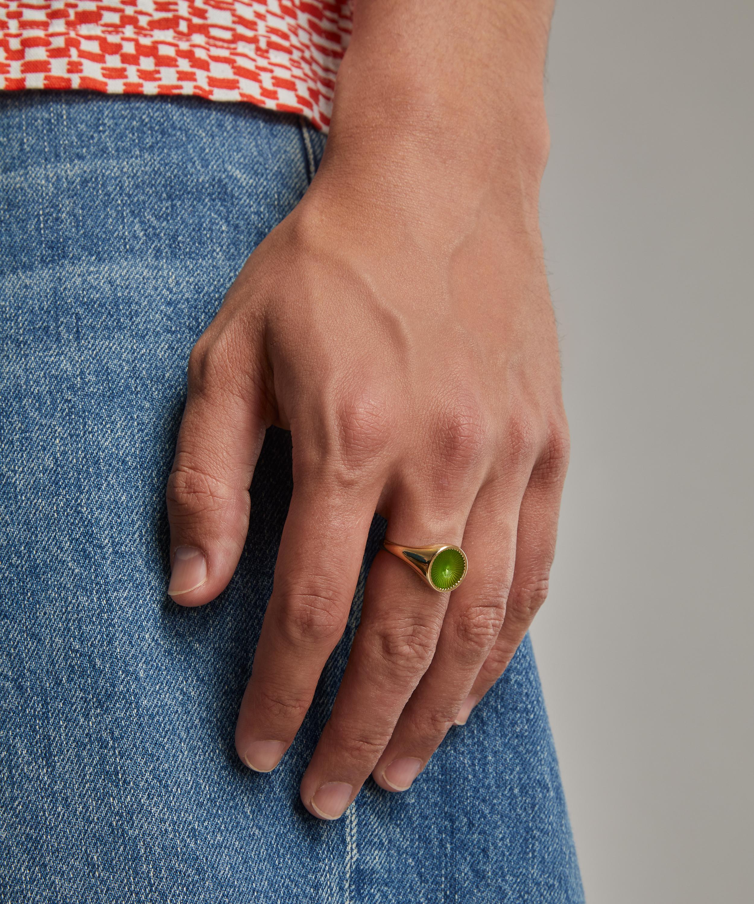 Miansai - 14ct Gold Plated Vermeil Silver Solar Ring image number 1