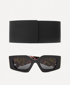 Prada - Oversized Angular Sunglasses image number 4