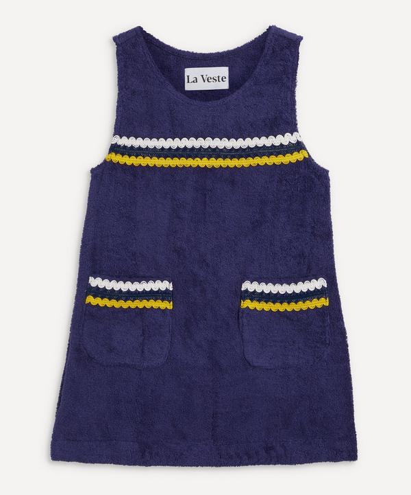La Veste - Mini Blue Towel Dress image number null