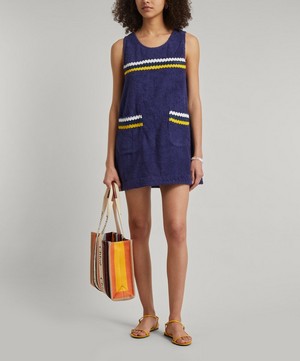 La Veste - Mini Blue Towel Dress image number 5