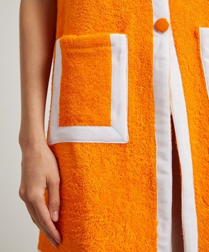 La Veste - Buttoned Mini Towel Dress image number 4