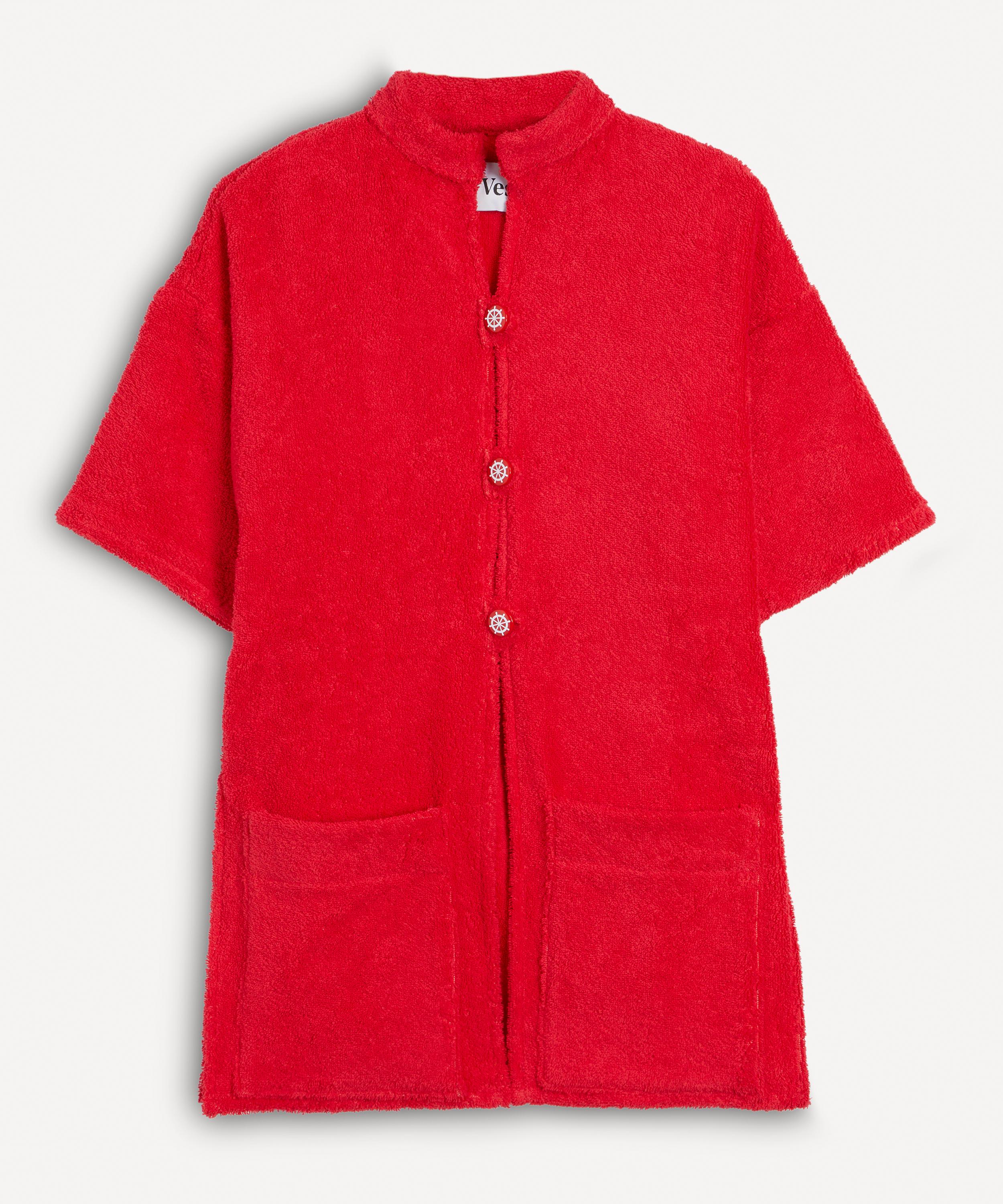 La Veste Mini Red Kimono Towel Dress