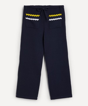 La Veste - Navy Waffle Trousers image number 0