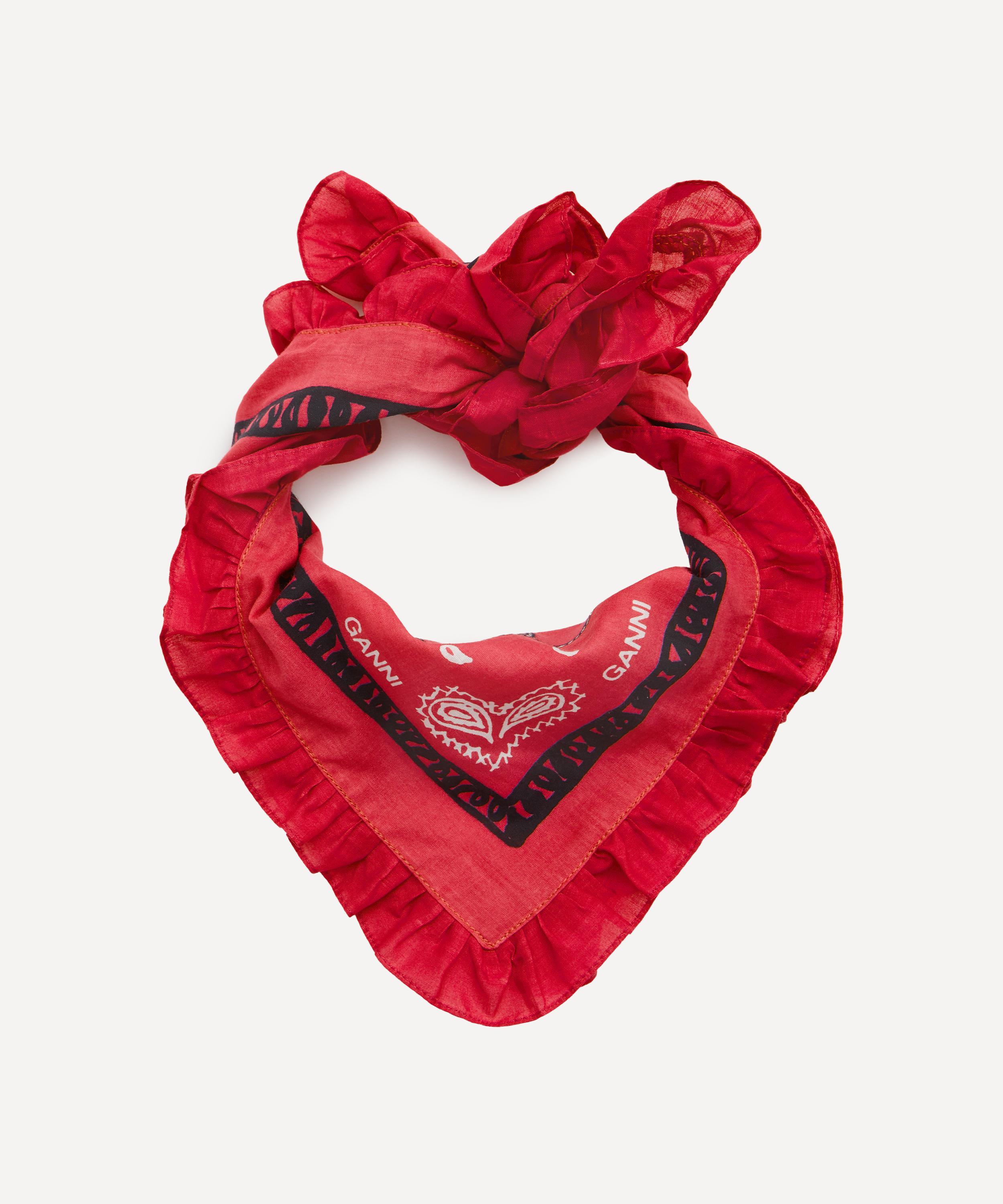 Ganni Ruffled Bandana Necktie Liberty